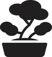 illustrazione vettoriale dei bonsai su uno sfondo simboli di qualità premium. icone vettoriali per il concetto e la progettazione grafica.