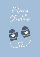 Natale e nuovo anno saluto carte decorato con un' Natale albero, i fiocchi di neve e decorazioni.cartone animato stile. sfondo, grafica. scarabocchio carino semplice design. vacanza. vettore illustrazione.