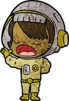 cartone animato astronauta personaggio vettore
