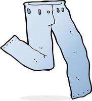 scarabocchio cartone animato jeans vettore