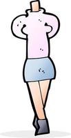 scarabocchio personaggio scarabocchio cartone animato femmina corpo vettore