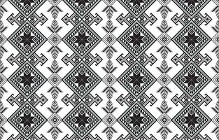 geometrico etnico modello tessuto tradizionale stile. nero e bianca tono. design per piastrella, ceramica, sfondo, sfondo, vestiario, involucro carta, tessuto, e vettore illustrazione. modello stile