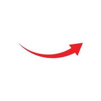 eps10 rosso vettore curvo o direzionale freccia icona isolato su bianca sfondo. indicato o pointer freccia simbolo nel un' semplice piatto di moda moderno stile per il tuo sito web disegno, logo, e mobile App