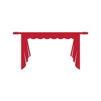 decorazione della cornice della tenda rossa interni in tessuto domestico vettore