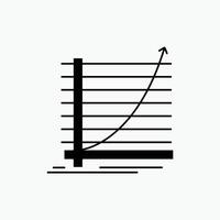 freccia. grafico. curva. Esperienza. obbiettivo glifo icona. vettore isolato illustrazione