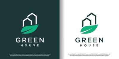 verde Casa logo design modello premio vettore