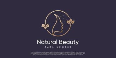natura bellezza logo design con unico stile premio vettore