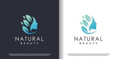 natura bellezza logo design con unico stile premio vettore