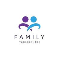 famiglia logo design con moderno stile premio vettore