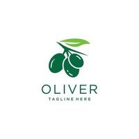 oliva logo design vettore con creativo astratto concetto