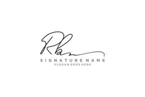 iniziale rb lettera firma logo modello elegante design logo cartello simbolo modello vettore icona