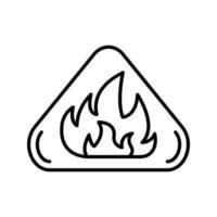 fuoco Pericolo vettore icona