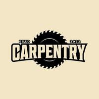 carpenteria distintivo logo vettore design modello illustrazione