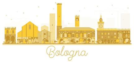 bologna Italia città orizzonte d'oro silhouette. vettore