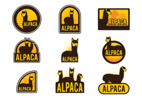 Etichette vettoriali Alpaca