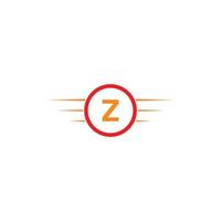 lettera z velocità semplice moderno logo vettore