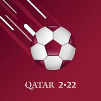 calcio Coppa del Mondo Qatar 2022 astratto rosso calcio sfondo modello vettore