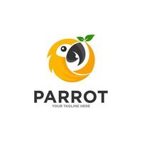 modello di vettore di progettazione del logo del pappagallo