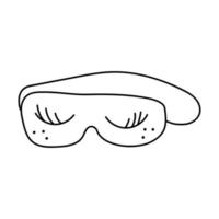 mano disegnato vettore illustrazione di dormire maschera