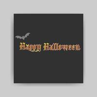 contento Halloween tipografia vettore