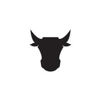 mucca e Toro testa icona illustrazione vettore