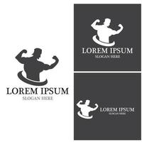 fitness logo design illustrazione vettoriale icona