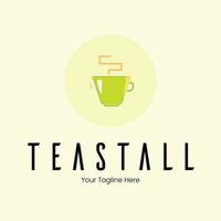 creativo moderno e pulito teastall logo design vettore