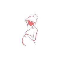 gravidanza logo icona design illustrazione vettore