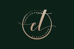iniziale et grafia logo con cerchio modello vettore firma, nozze, moda, floreale e botanico con creativo modello.