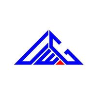 uwg lettera logo creativo design con vettore grafico, uwg semplice e moderno logo nel triangolo forma.