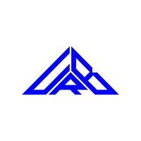 urb lettera logo creativo design con vettore grafico, urb semplice e moderno logo nel triangolo forma.