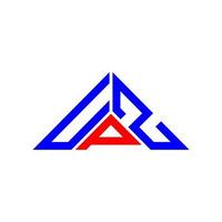 upz lettera logo creativo design con vettore grafico, upz semplice e moderno logo nel triangolo forma.
