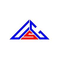 usg lettera logo creativo design con vettore grafico, usg semplice e moderno logo nel triangolo forma.