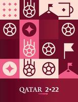 geometrico manifesto calcio doha Qatar 2022 creativo. calcio ragnatela aviatore modello sfondo vettore