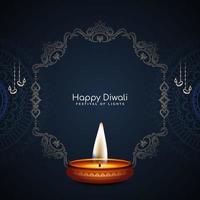 contento Diwali tradizionale indiano Festival decorativo sfondo design vettore