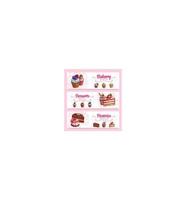 torta e Cupcake dolci bandiera per cibo design vettore