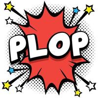 plop pop arte comico discorso bolle libro suono effetti vettore