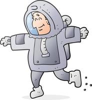 scarabocchio personaggio cartone animato astronauta vettore
