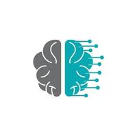 modello dell'icona dell'illustrazione di vettore del cervello di salute