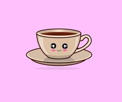 vettore grafico design illustrazione di carino caldo tazza di tè