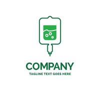 sangue. test. zucchero test. campioni piatto attività commerciale logo modello. creativo verde marca nome design. vettore