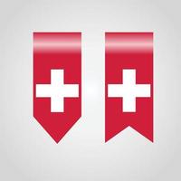 Svizzera haning bandiera vettore