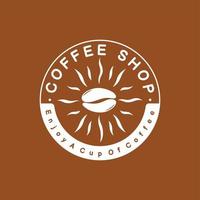 caffè negozio semplice logo cartone animato vettore illustrazione