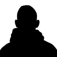 maschio persona silhouette isolato su bianca sfondo. vettore