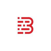 lettera B strisce pixel correre movimento geometrico logo vettore