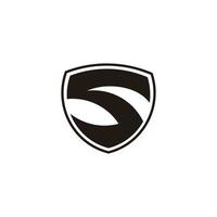 lettera S scudo semplice curve geometrico logo vettore