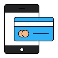 un'icona di design unico per il pagamento sicuro con carta vettore