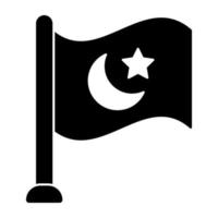 una bellissima icona del design della bandiera del pakistan vettore