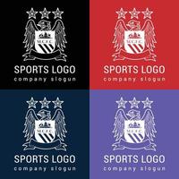 pallacanestro, calcio, baseball e altro gli sport logo design. vettore