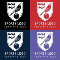 creare calcio o calcio logo design nel vettore arte.